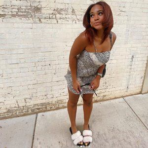 Leopard Print Satin Dress